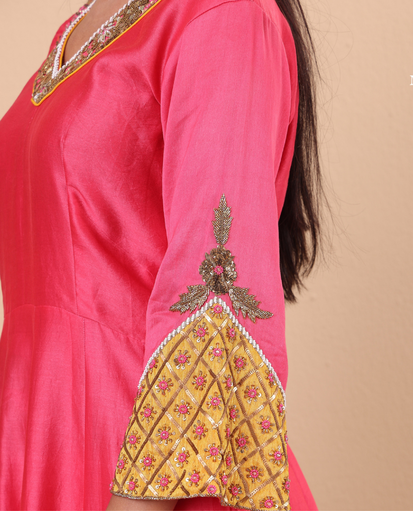 ETHNIC WEAR CHANDERI HAND EMBROIDERY