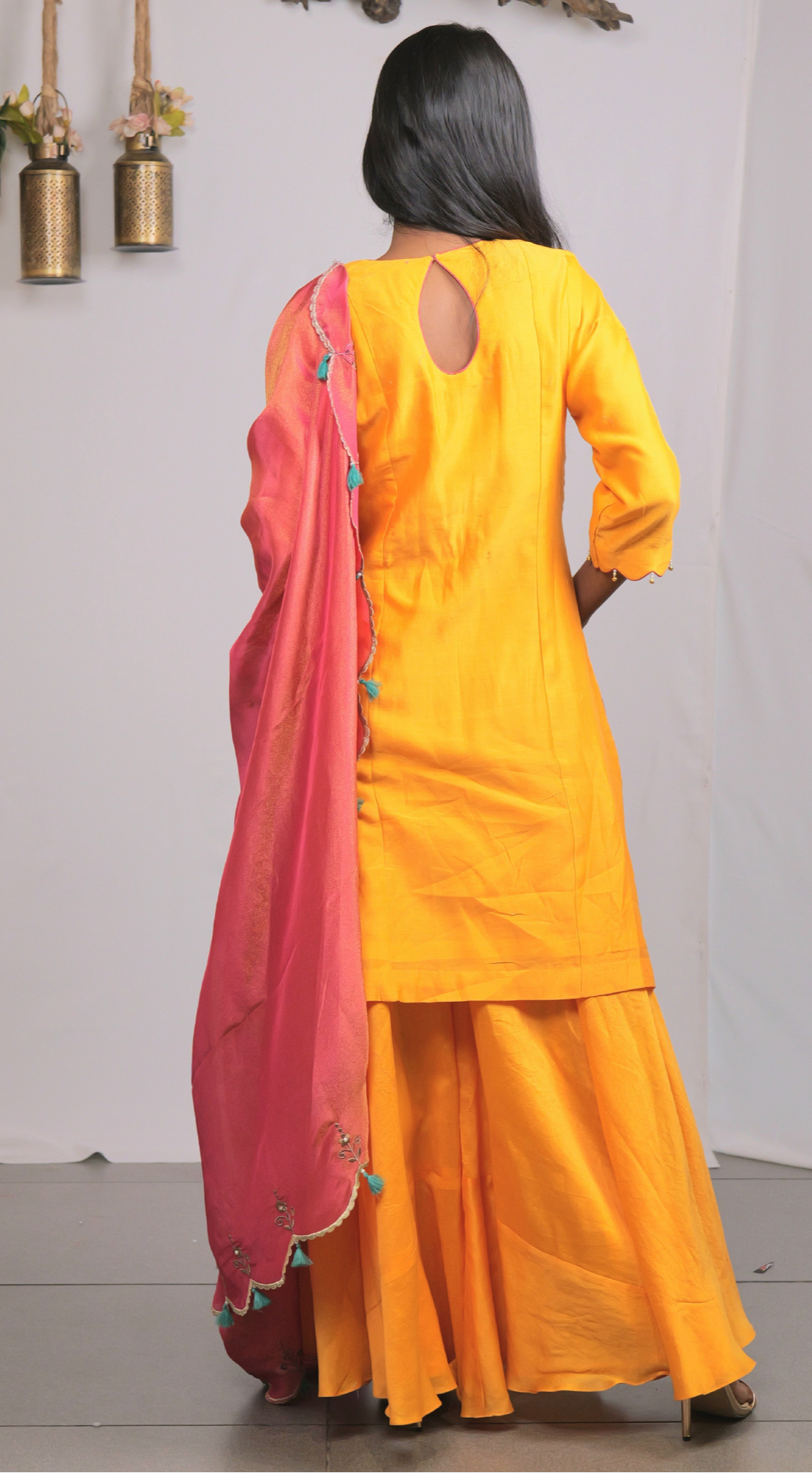 ETHNIC WEAR CHANDERI HAND EMBROIDERY