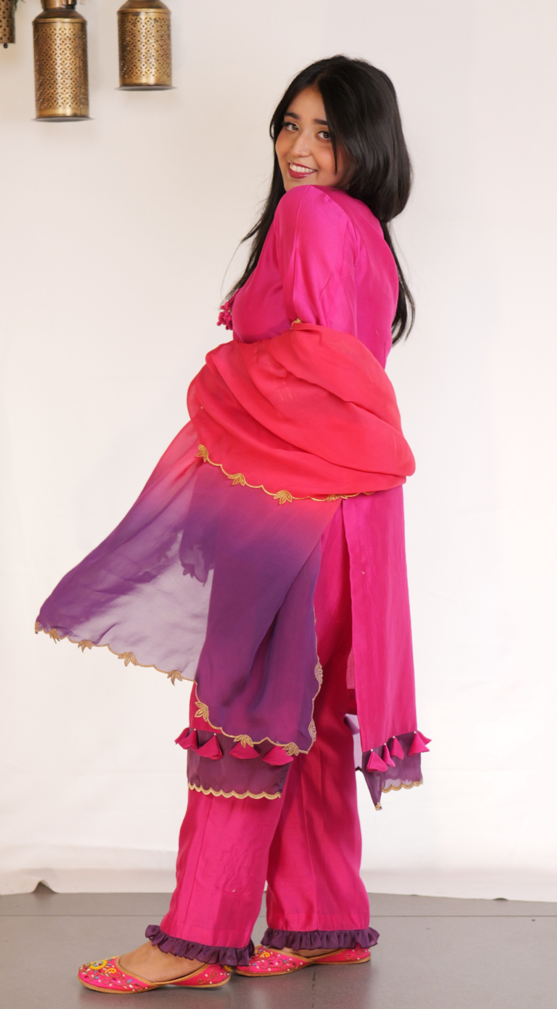 ETHNIC WEAR CHANDERI HAND EMBROIDERY