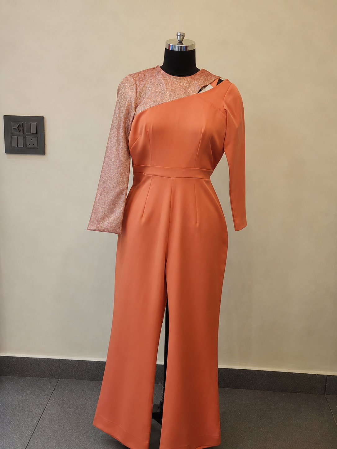 Blush Radiance One-Shoulder Jumpsuit