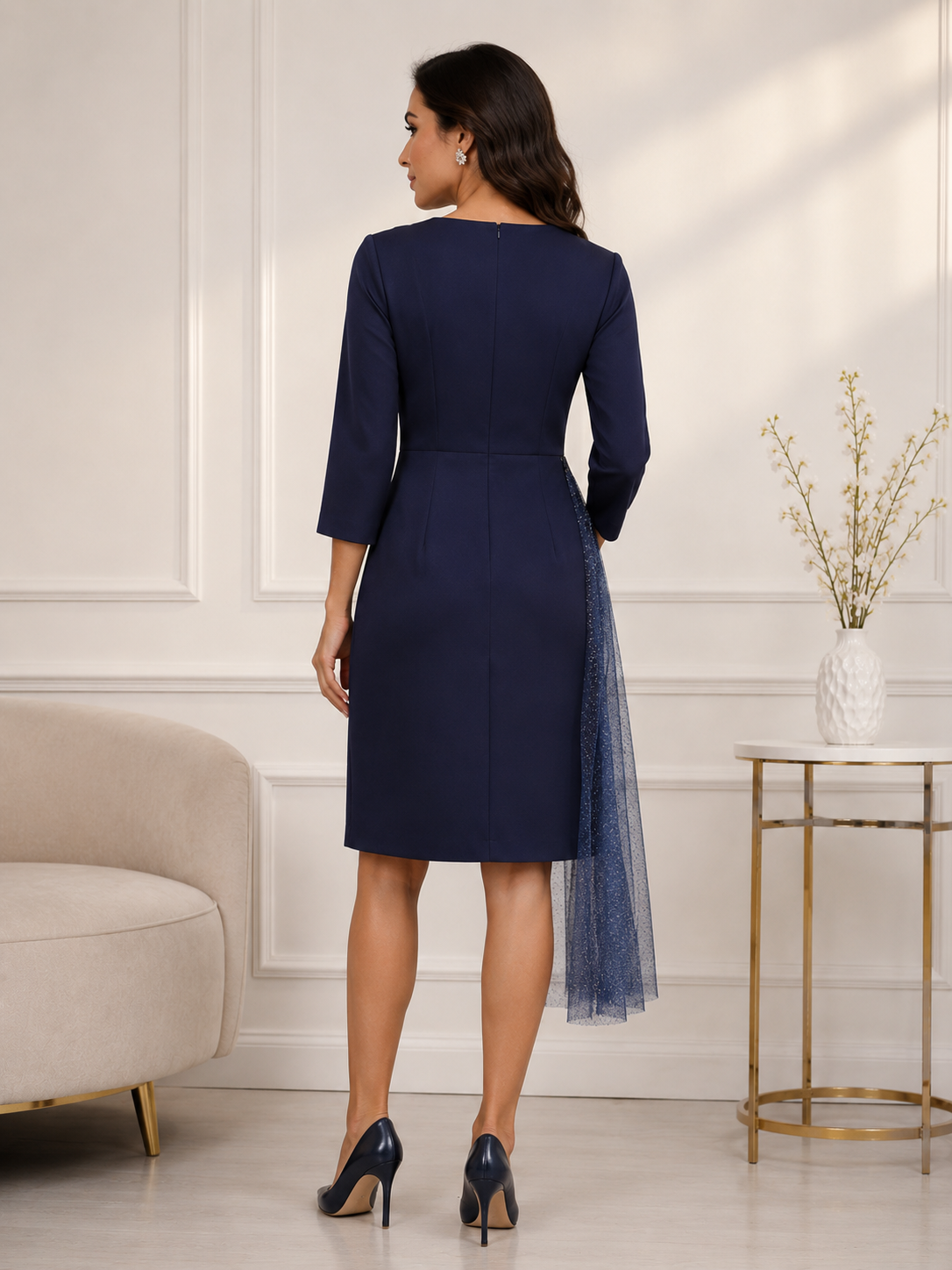 Midnight Mist Sheath Dress