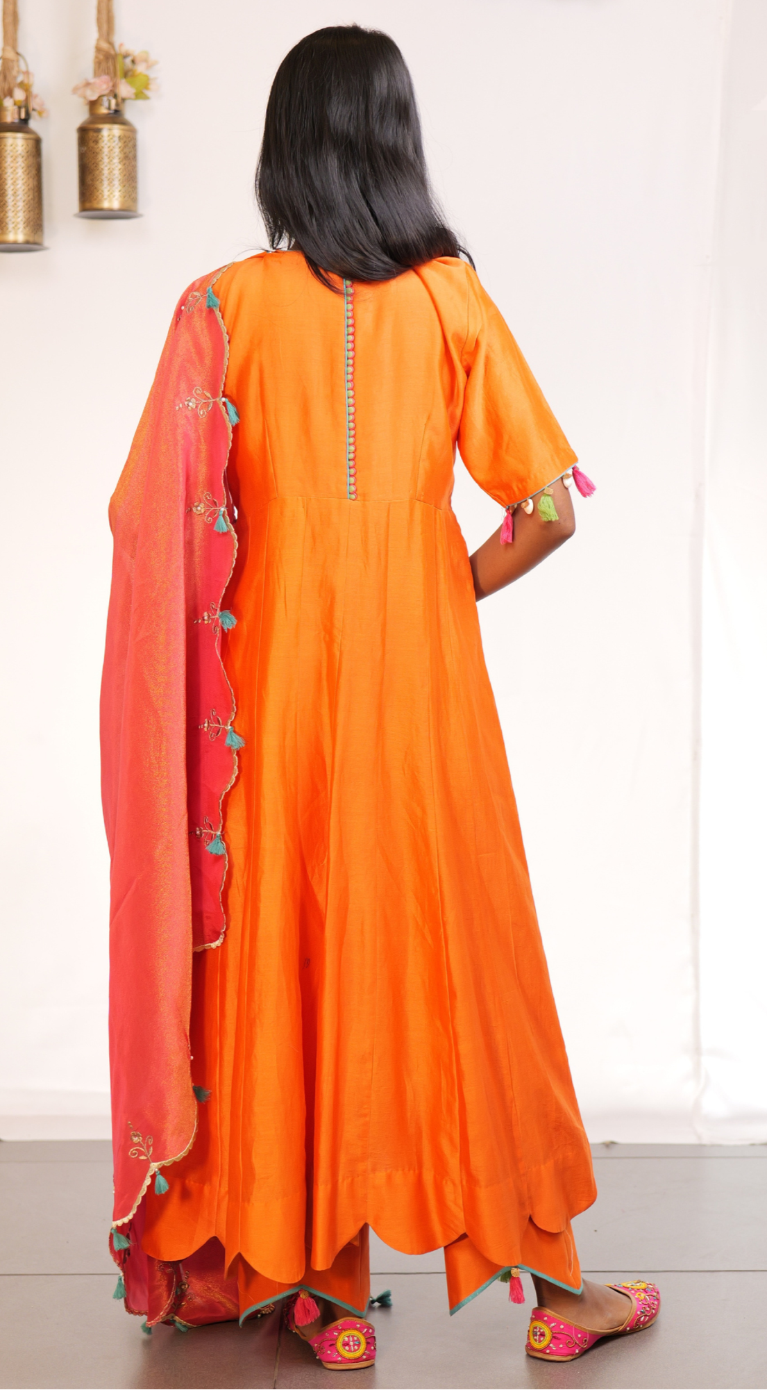ETHNIC WEAR CHANDERI HAND EMBROIDERY
