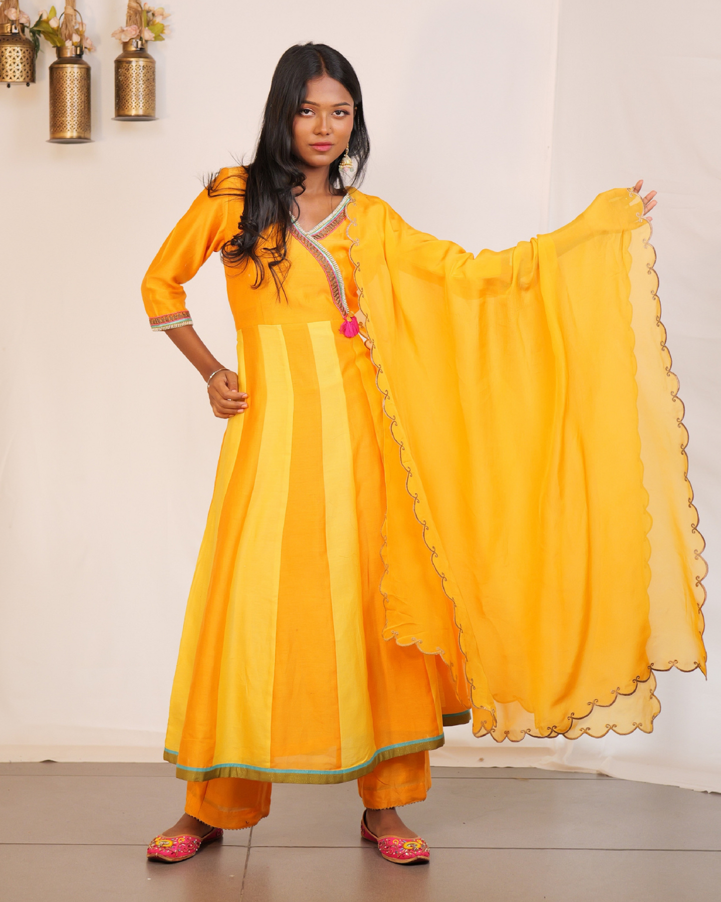 ETHNIC WEAR CHANDERI HAND EMBROIDERY