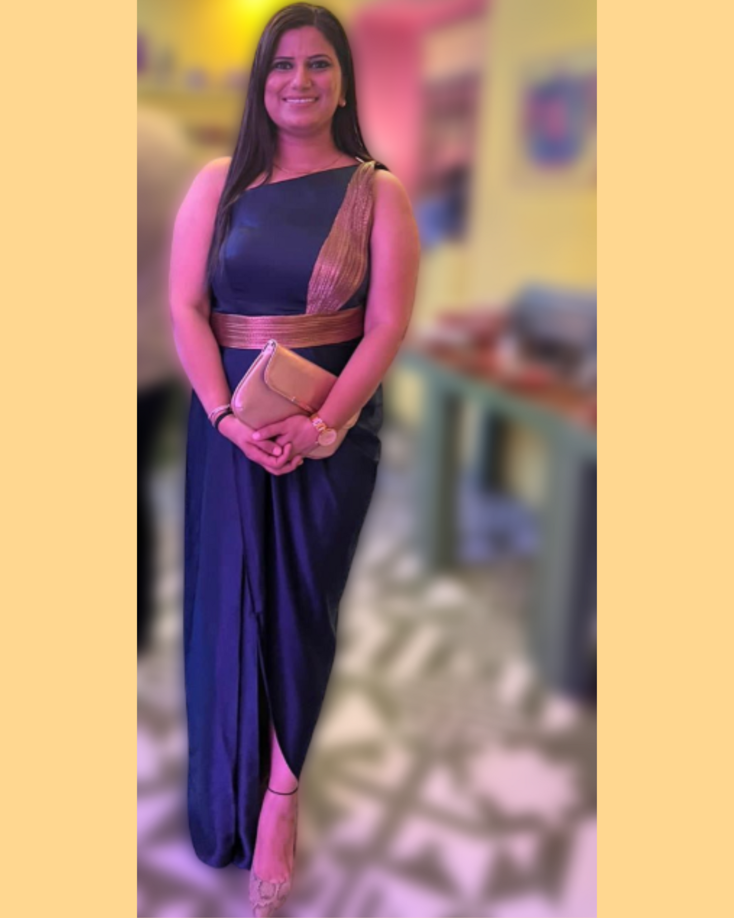 One Piece Dress Embellished with Antique Leather Dories