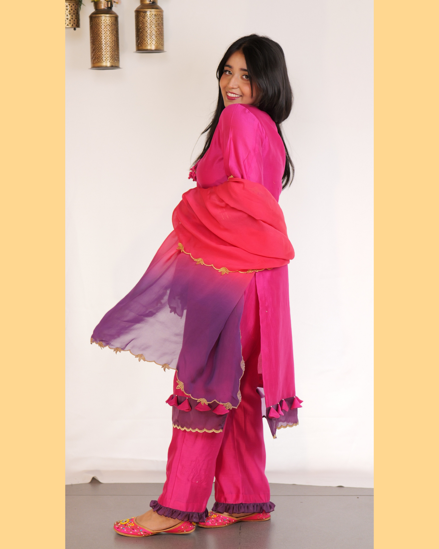 ETHNIC WEAR CHANDERI HAND EMBROIDERY