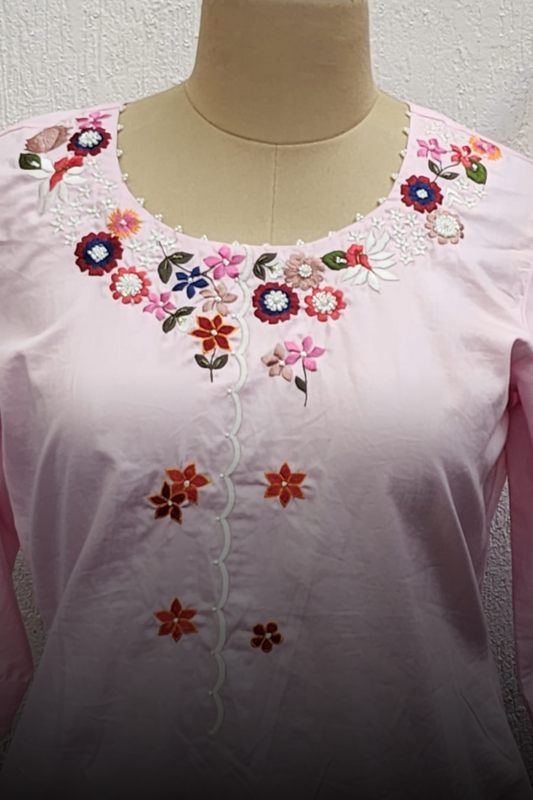 Short Kurta With Embroidery