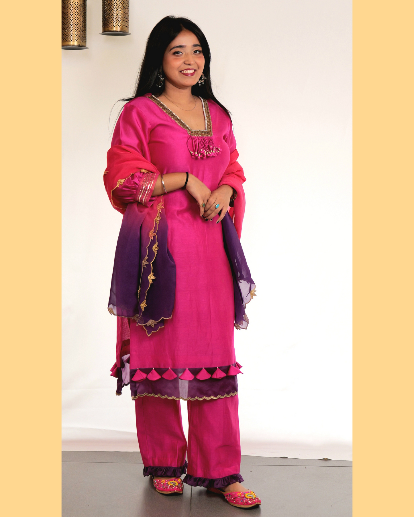 ETHNIC WEAR CHANDERI HAND EMBROIDERY