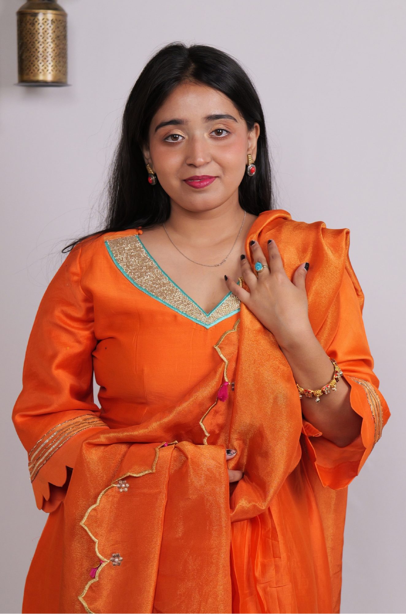 ETHNIC WEAR CHANDERI HAND EMBROIDERY