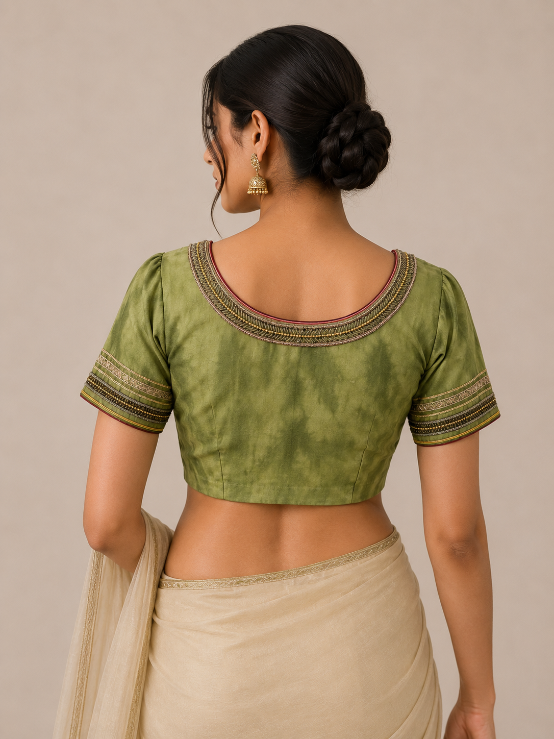 Olive Grace Silk Blouse