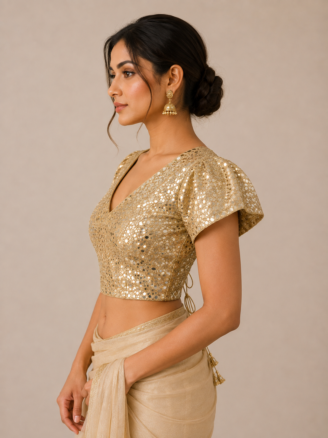 Golden Mirage Mirror Blouse
