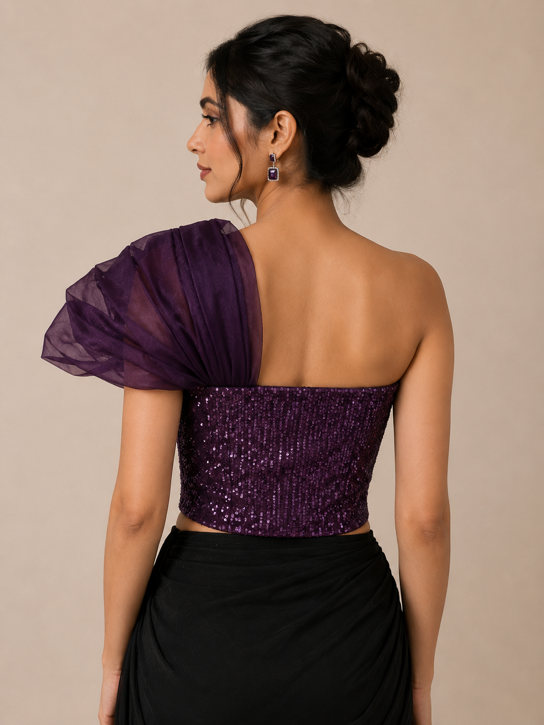 Amethyst Bloom Sequin Blouse