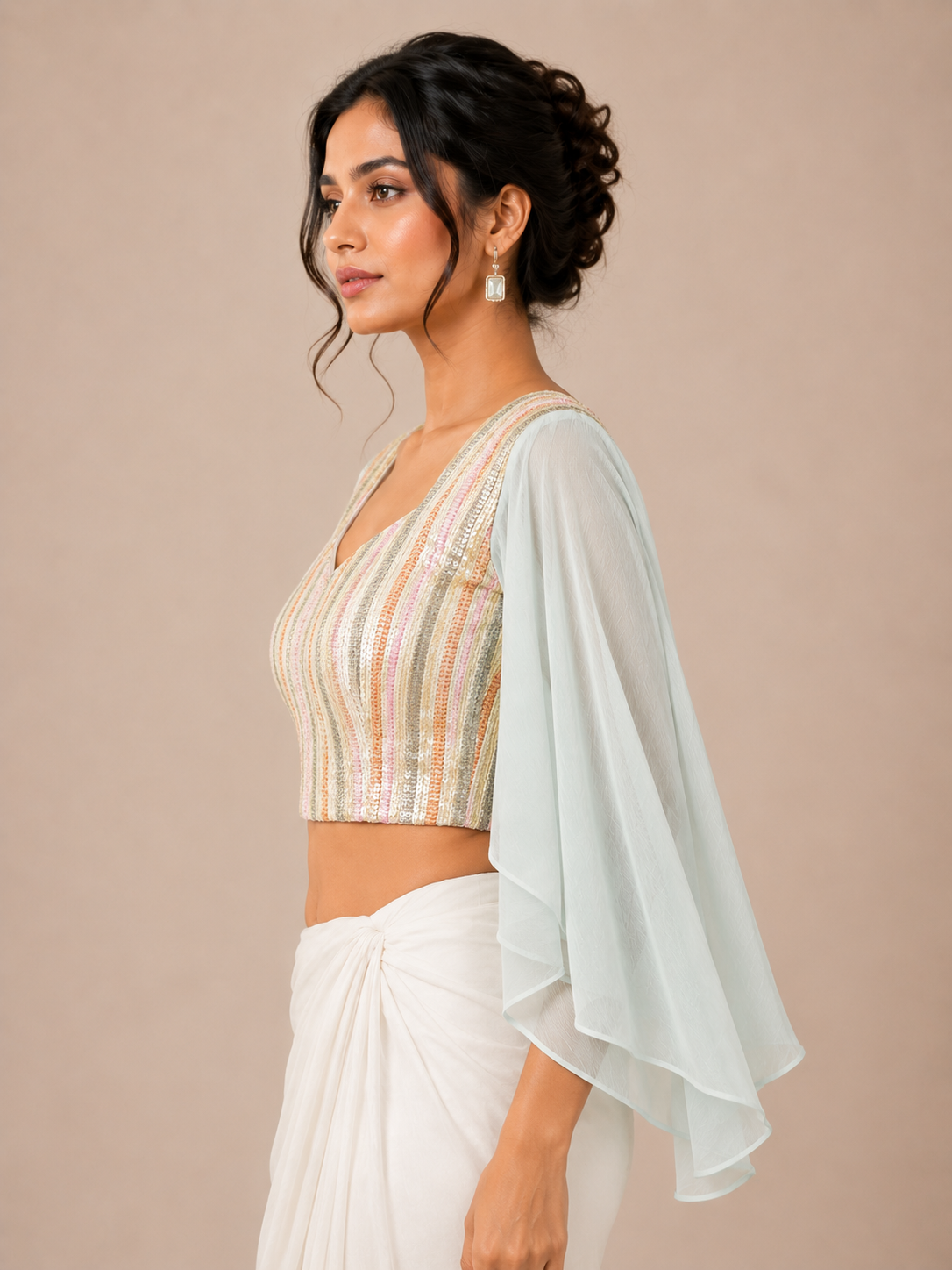 Pastel Prism Sequin Blouse