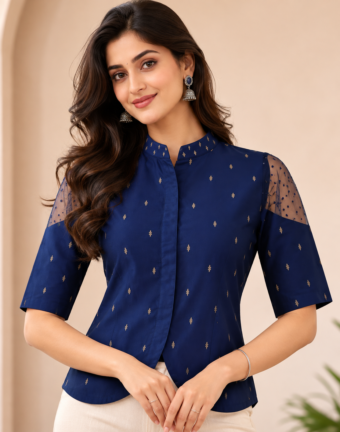 Royal Midnight Fusion Blouse