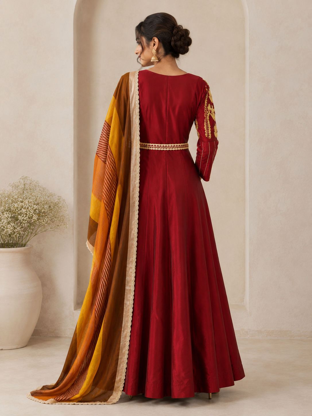 Ruby Heritage Embroidered Anarkali Set