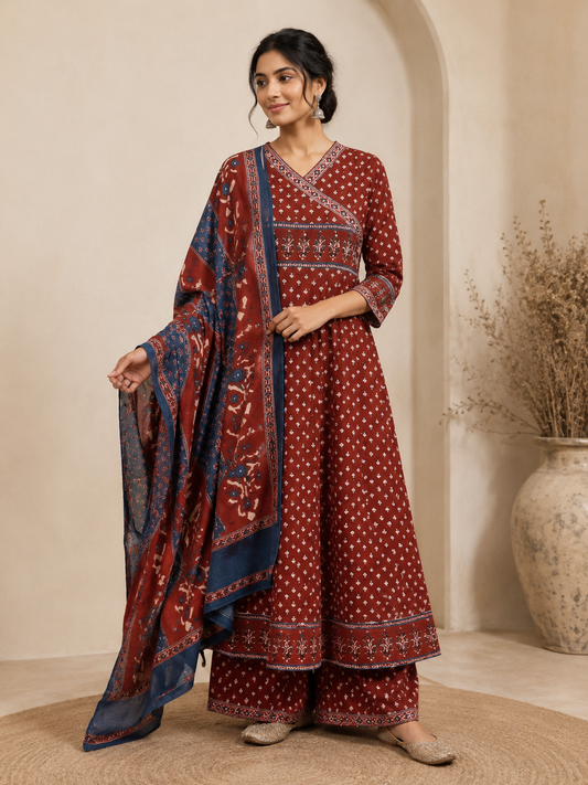 Angrakha-style suit