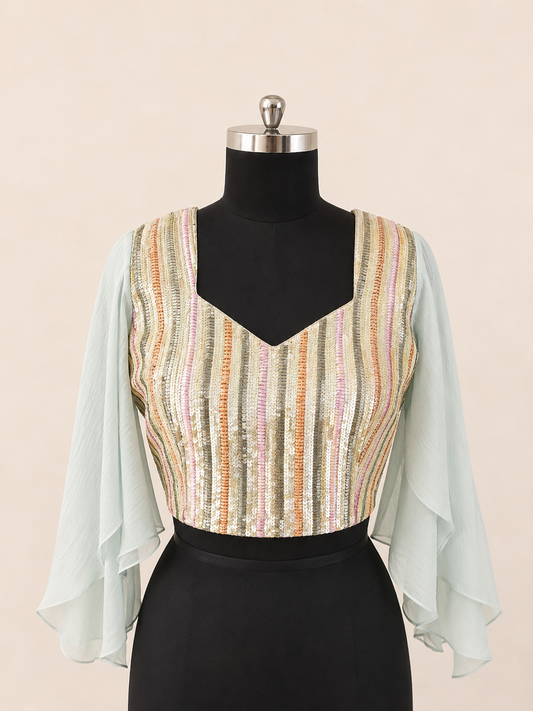 Pastel Prism Sequin Blouse