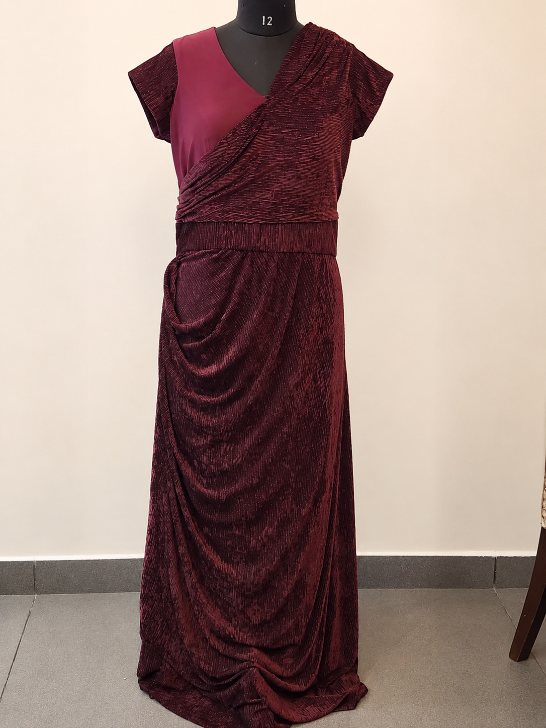 Velvet Drape Elegance Gown