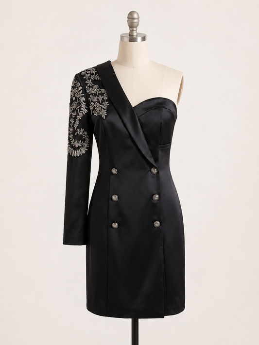 Midnight Majesty Blazer Dress