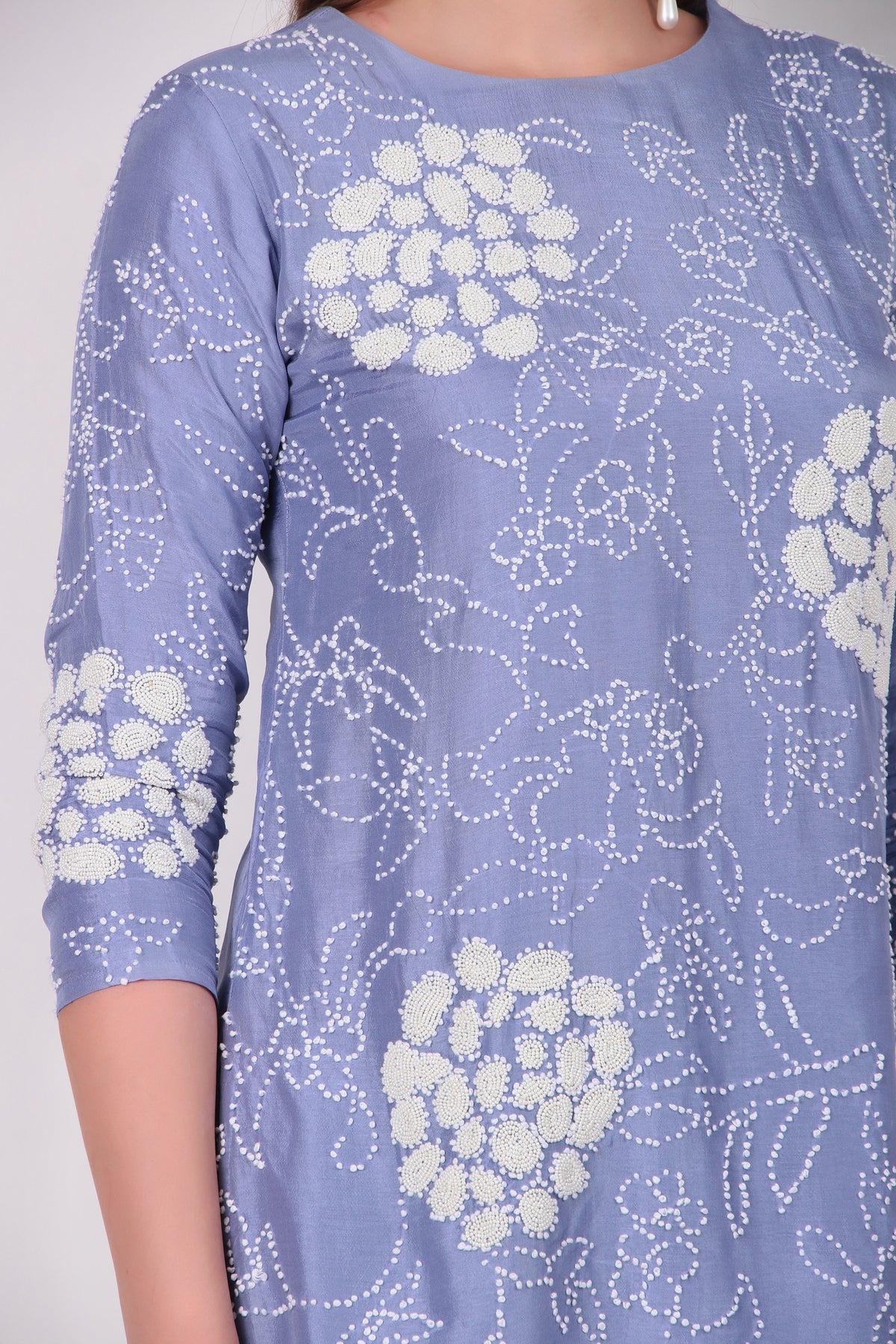 Periwinkle Blue cotton-silk coord set