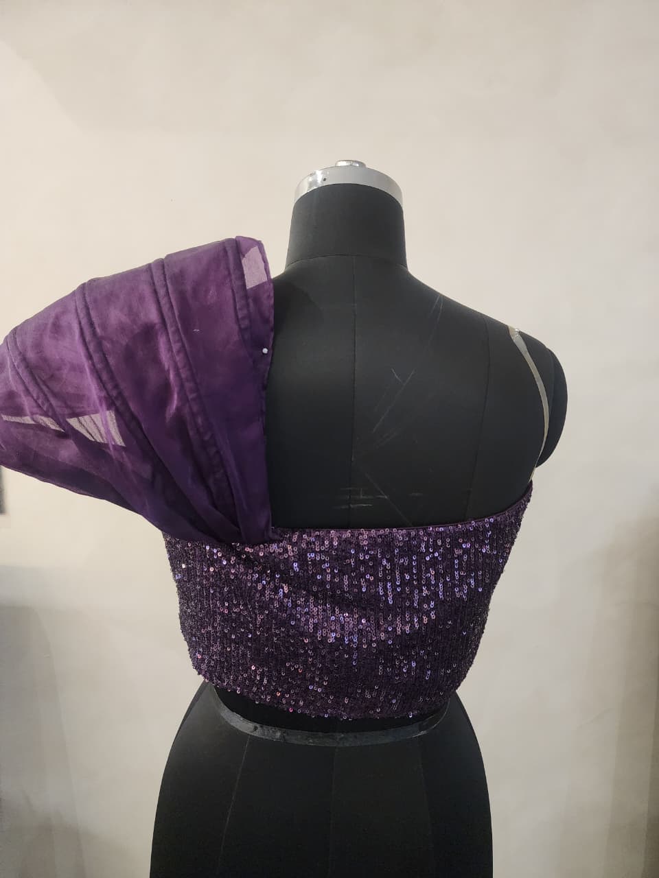Amethyst Bloom Sequin Blouse