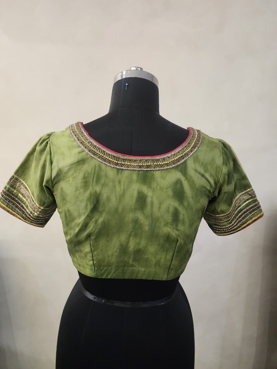 Olive Grace Silk Blouse