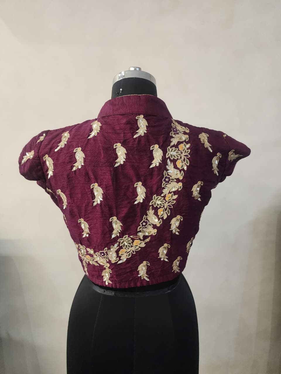 Royal Bird Embroidered Blouse